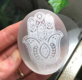 Selenite Stone with Symbol