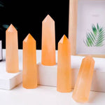 Peach Selenite Tower