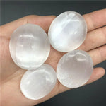 Selenite worry palm stone