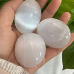 Selenite worry palm stone