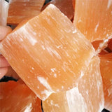 Raw orange selenite