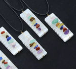 Selenite chakra necklace thin