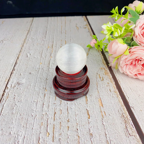 small selenite globe