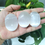 Selenite worry palm stone