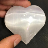 Selenite heart crystal