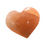 Peach selenite heart