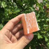 Raw selenite orange