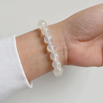 Selenite moonstone bracelet