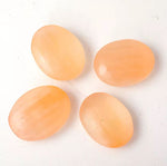 Peach Selenite Palm Stone
