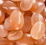 Peach Selenite Palm Stone