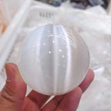 Round selenite sphere