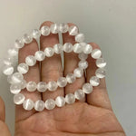 White selenite beads