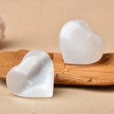 Selenite heart crystal