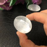 Selenite palm stones