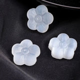Selenite flower palm stone
