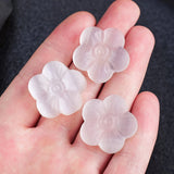 Selenite flower palm stone