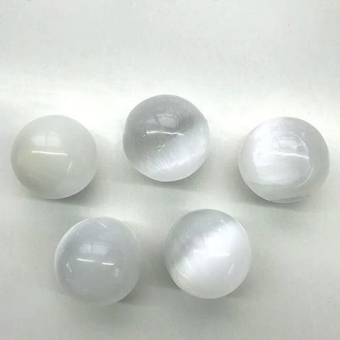 Small selenite sphere ball