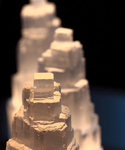 White crystal selenite lamp