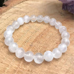Selenite bead bracelet