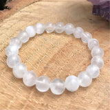 Selenite bead bracelet