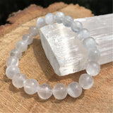 Selenite bead bracelet