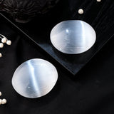 Small selenite palm stone