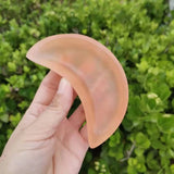 Moon selenite bowl peach