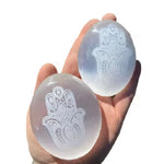 Selenite Stone with Symbol