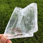 Raw clear selenite crystal