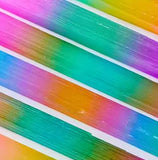 A close view of the rainbow crystals wand.