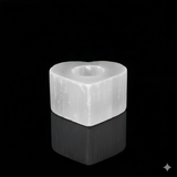 Heart selenite candle holder