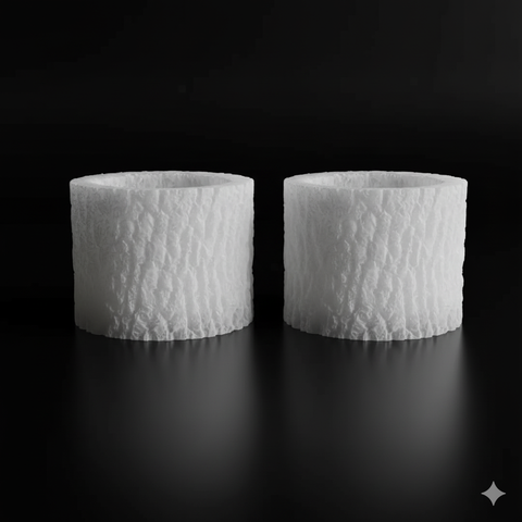 Selenite candle holder log
