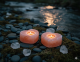 Peach Selenite Candle Holder