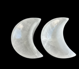 4" selenite half moon bowl