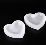 Small heart selenite bowl