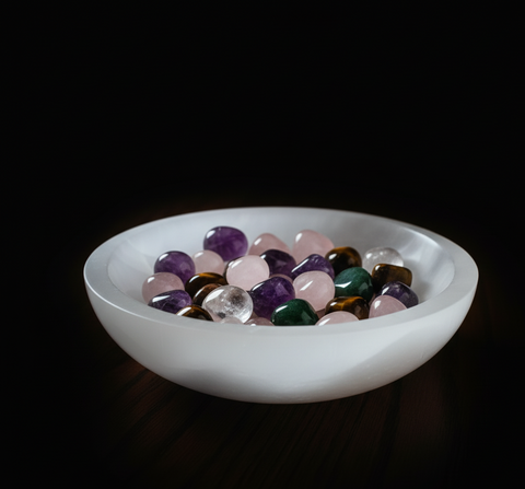 Large selenite cleansing bowl