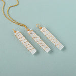 Real selenite necklace