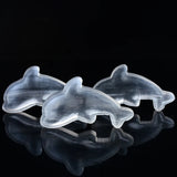 Selenite dolphin bowl for charging crystals