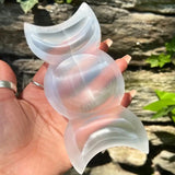 Selenite moon dish
