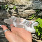 Selenite moon dish