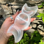 Selenite moon dish