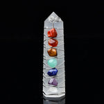Chakra selenite tower
