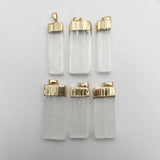 Gold selenite necklace