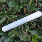 White rounded selenite wand