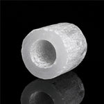 2 Selenite Candle Holders Cylinder