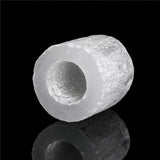 2 selenite candle holders cylinder