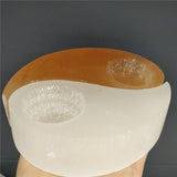 Ying Yang selenite candle holder