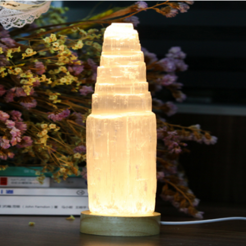 Stunning selenite lamps For Positive Energy and Timeless Beauty