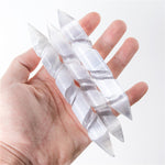 Carved selenite crystal wand