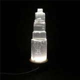 Small natural selenite lamp